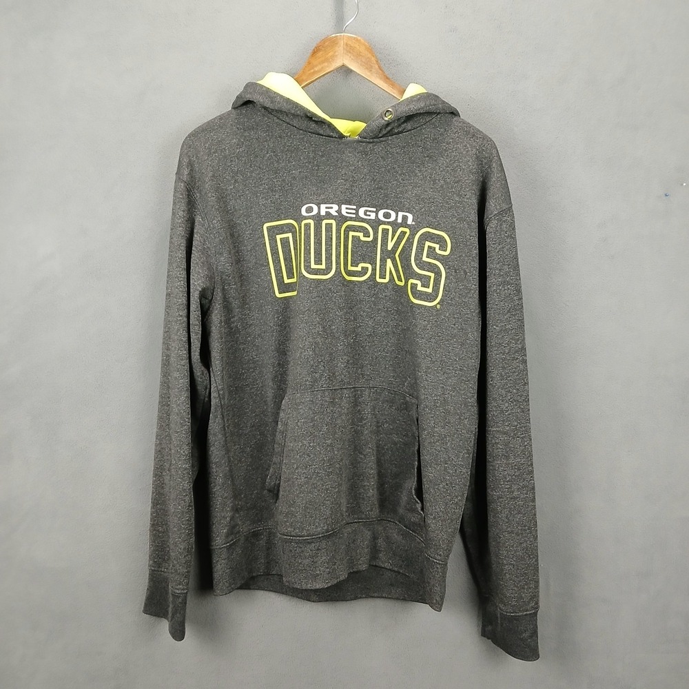 Colosseum Athletics Oregon Ducks Football College Hoodie Mens Large Heather Gray